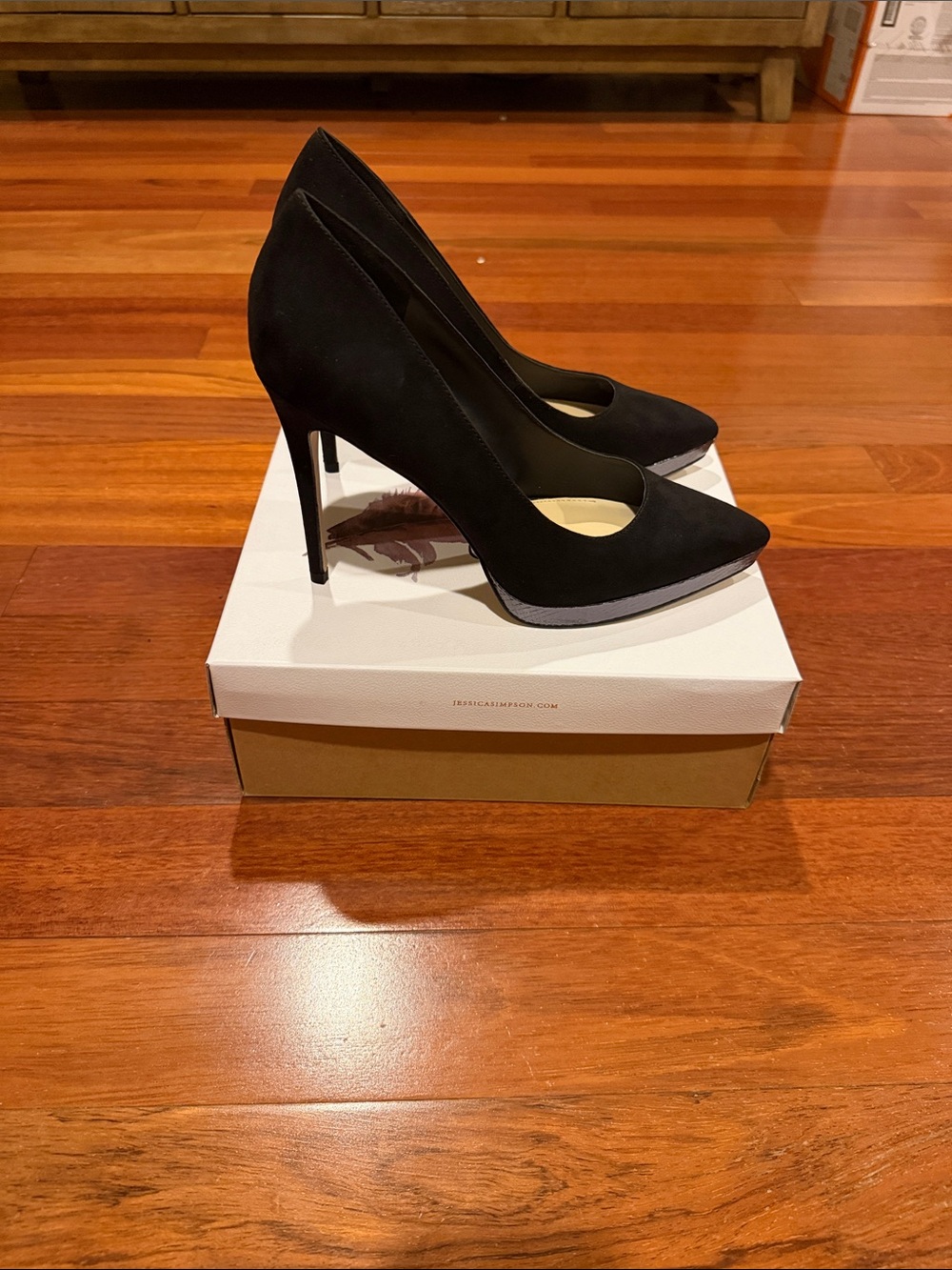 Jessica Simpson Black Pointed-Toe Stiletto Pumps